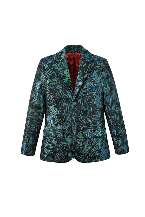 Boys Colour Jacquard Slim Fit Jacket for Wedding Prom Party Birthday.
