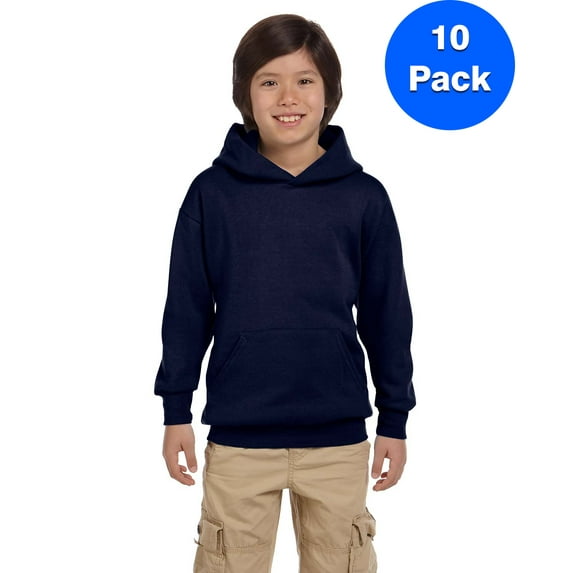 Boys ComfortBlend EcoSmart 50/50 Pullover Hood P473 (5 PACK)