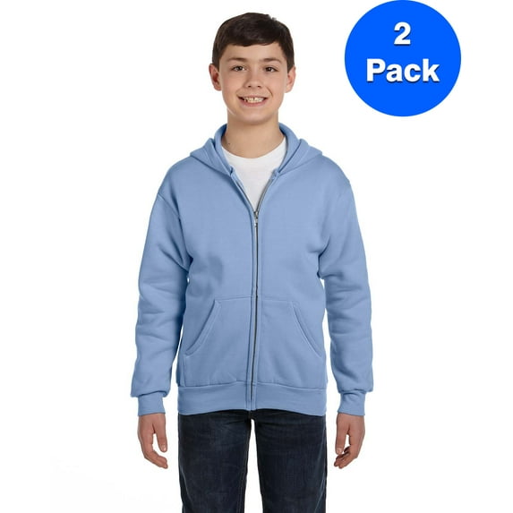 Boys ComfortBlend EcoSmart Full-Zip Hood P480 (2 PACK)