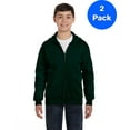 thumbnail image 1 of Boys ComfortBlend EcoSmart Full-Zip Hood P480 (2 PACK), 1 of 1