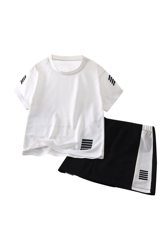 Boys Comfortable And Breathable Short Sleeved Quick Drying Sportswear Set Boys Summer Training Uniform Basketball Suit