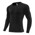 thumbnail image 1 of Boys Compression Shirt Long Sleeve Quick Dry Youth Base Layer Tops Color: Black Size: 3-4 Years, 1 of 5