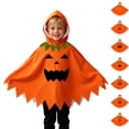 thumbnail image 1 of Boys' Pumpkin Unisex Hooded Cape Girls Dress up Clothes Boy Halloween 4-5 Years, 1 of 3