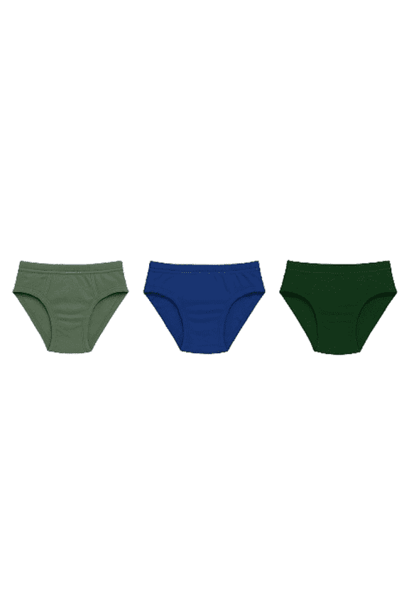 Boys Cotton Briefs – 3-Pack Assorted Colors
