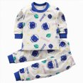 thumbnail image 1 of Boys Cotton Pajamas Set Kids Soft Long Sleeve Top and Pants Sleepwear Comfy Pjs Set 6-12 Months 12-24 Months 2t 3t 4t 5t 6t 7t 8t 9t Children(Blue,3-6 Months), 1 of 6