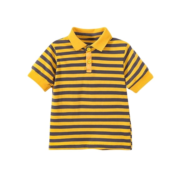 Boys Cotton Shirts Summer Casual Stripe Shirts Children's Short Sleeve Shirts