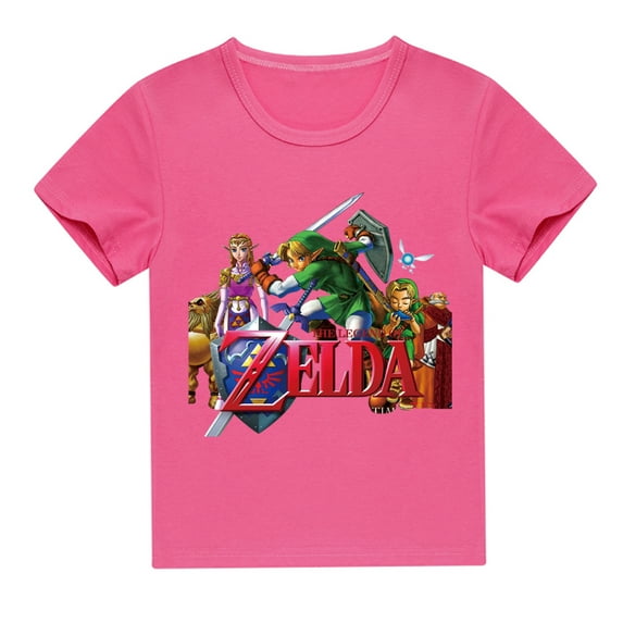 Boys Cotton Short Sleeve T-shirt Kids Summer Casual Top Children's Zelda T-shirt