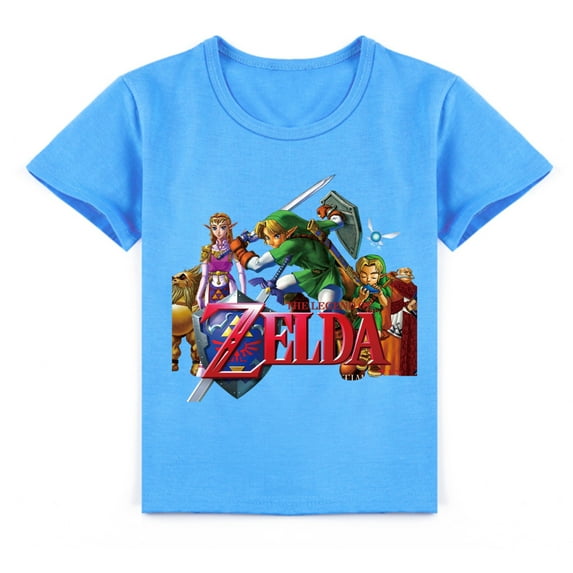 Boys Cotton Short Sleeve T-shirt Kids Summer Casual Top Children's Zelda T-shirt