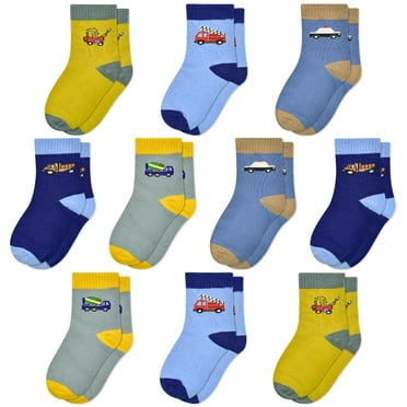 Boys Cotton Socks, 10 Pack Kids Athletic Socks Soft and Breathable for children 3-16 Years