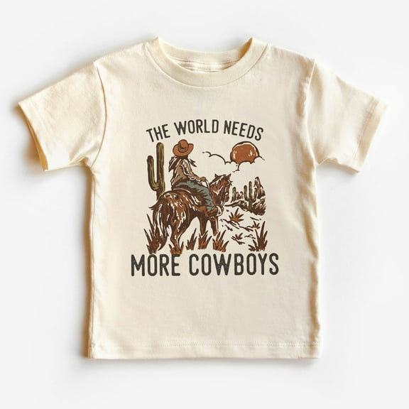 Boys Cowboy Toddler Shirt, Vintage Retro Cowboy Horse Shirt For Boys, Western Toddler Youth Tee TODDLER SHORT SLEEVE TEE BELLA CANVAS 3001T