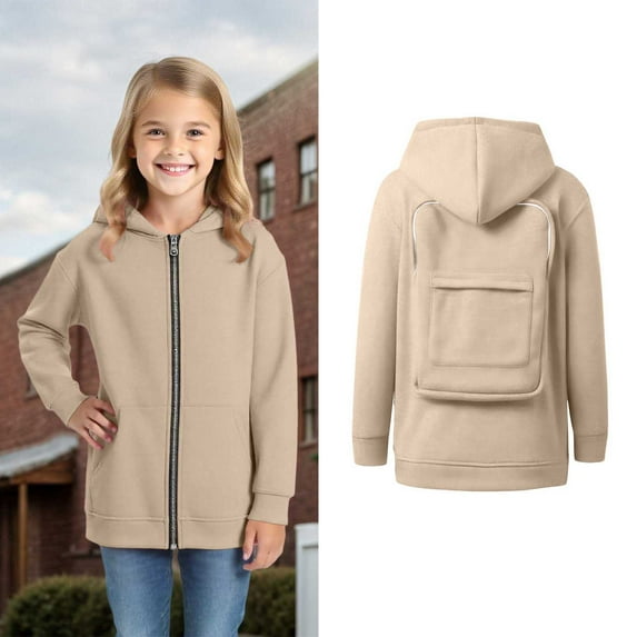 Boys Creative Hoodie Backpack Hoodie Kids Zip up Hoodies Girls Long Sleeve Basic Pullover Sweatshirt Hoodie Kids Clothes Boys Size 4-5 Years Preppy Clothes