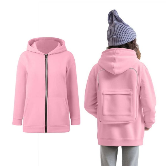 Boys Creative Hoodies Back Pack Hoodie Zipper Hoodies Boys Long Sleeve Pullover Tops 4-5 Years Boy Clothes Preppy Clothes