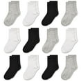 thumbnail image 1 of Boys Crew Socks 12 Pairs Kids Girls Athletic Ankle Toddler Socks Soft Casual Unisex School Socks 1-13Years, 1 of 5