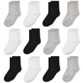 thumbnail image 1 of Boys Crew Socks 12 Pairs Kids Girls Athletic Ankle Toddler Socks Soft Casual Unisex School Socks 1-13Years, 1 of 1