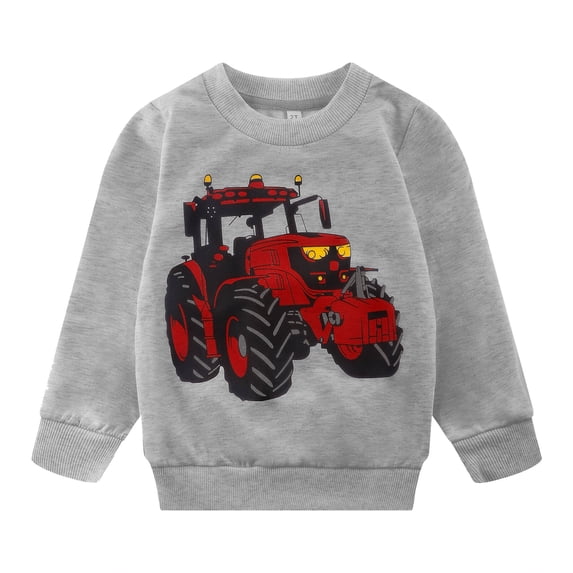 Boys Crewneck Sweatshirts Casual Pullover Hoodie Fall Winter Long Sleeve Cartoon Tops Toddler Clothes Size 6 250