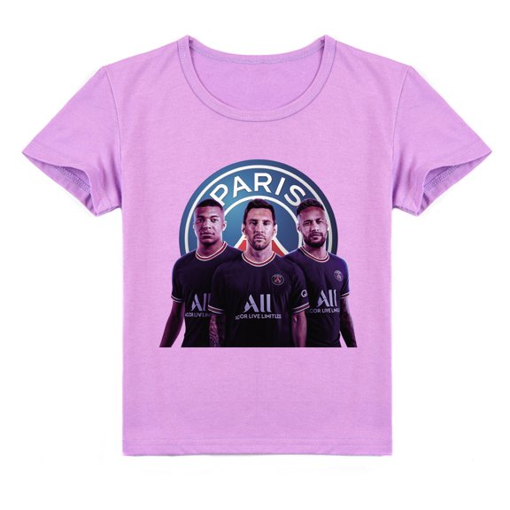 Boys Cristiano Ronaldo Breathable Cotton Short Sleeve T-shirt Kids Summer Crew Neck Clothings