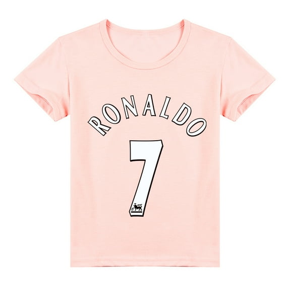 Boys Cristiano Ronaldo Cotton Short Sleeve T-shirt Kids Casual Summer Breathable Crew Neck Top