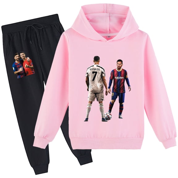 Boys Cristiano Ronaldo Hooded Sweatshirt Children's Long Sleeve Pullover Graphic Hoodies Sweatpants Sets