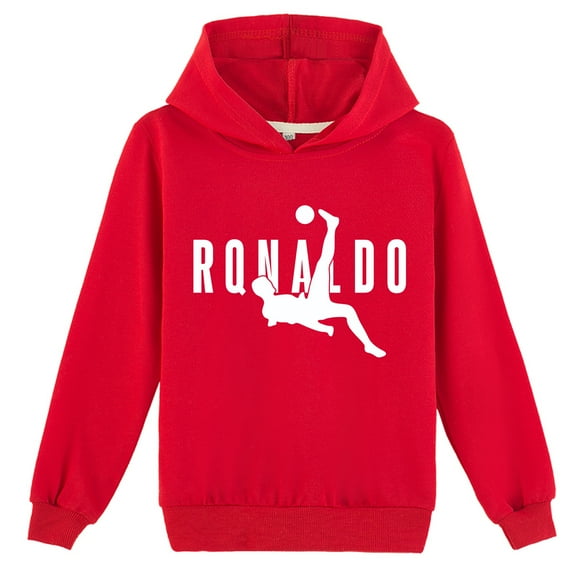 Boys Cristiano Ronaldo Long Sleeve Hoodie Pullover Casual Kids Top