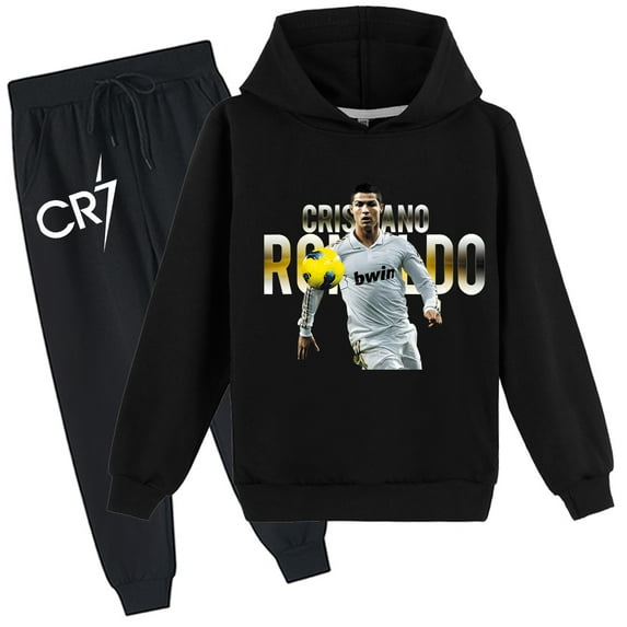 Boys Cristiano Ronaldo Pullover Sweatshirt with Jogger Pants Set Graphic Novelty Sweatshirt Hoodies Outfits