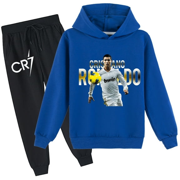 Boys Cristiano Ronaldo Pullover Sweatshirt with Jogger Pants Set Graphic Novelty Sweatshirt Hoodies Outfits