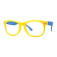 thumbnail image 1 of Boys Crushproof Flexible Rubber Horn Rim Blue Light Filter Computer Glasses Yellow Blue, 1 of 4