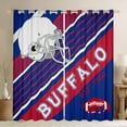 thumbnail image 1 of Curtains & Drapes American Football Curtains for Living Room, Blue Red Rugby Game Helmet 30%-50% Blackout Curtains Football Sports Team Window Curtains 52''Wx63''L (Buffalo), 1 of 6