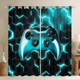 thumbnail image 1 of Curtains Gaming Room Decor, Gamer Gamepad Curtains & Drapes Honeycomb Geometric Game Controller 30%-50% Blackout Curtains for Bedroom, Gaming Accessories Window Curtains 42Wx90L, 1 of 5