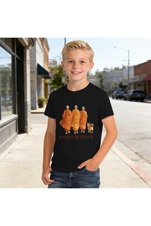Boys Cute Graphic T Shirts Short Sleeve Round Neck Classic Black Summer Casual Breathable Lightweight Trendy Boys Tops Size 3-4 Y
