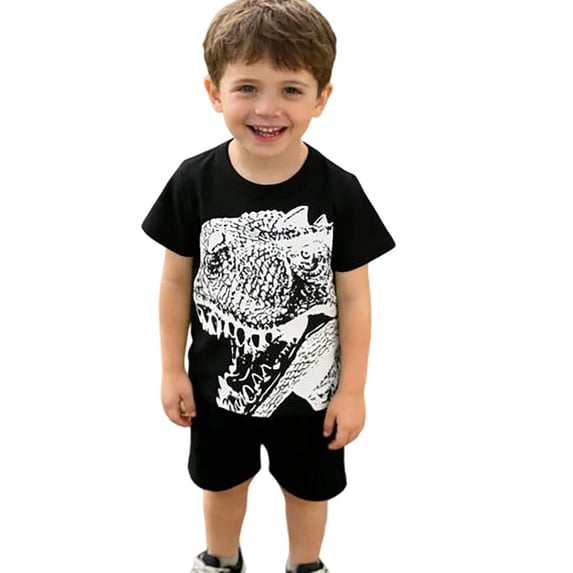 Boys Cute Graphic T-Shirts Short Sleeve Soft Milk Silk Graphic Shirt ...