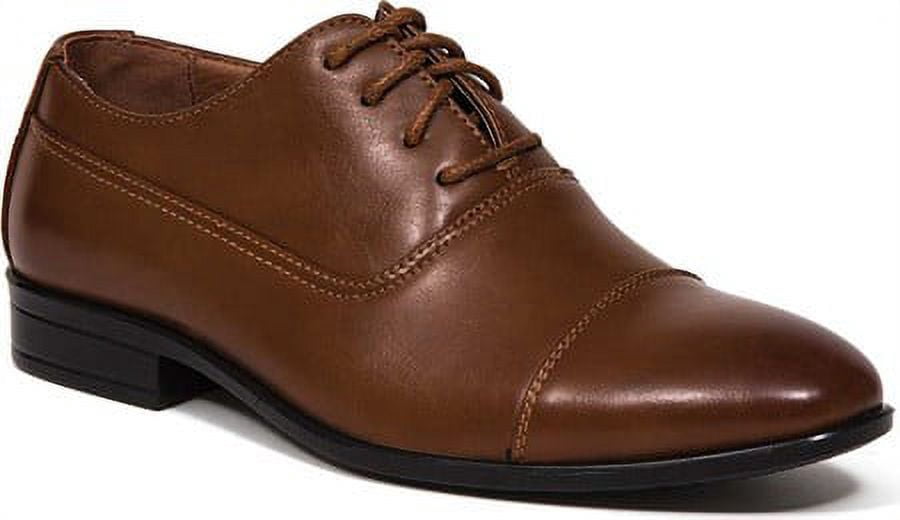 Boys' Deer Stags Alver Classic Cap Toe Oxford Dark Tan Synthetic 1 M