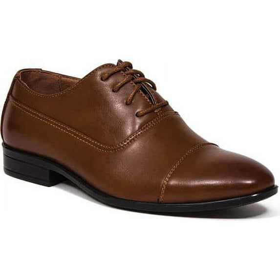 Boys' Deer Stags Alver Classic Cap Toe Oxford Dark Tan Synthetic 2.5 M