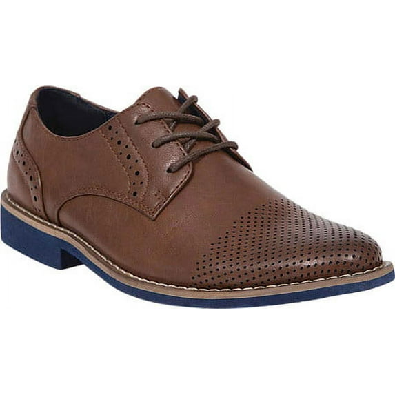 Boys' Deer Stags Avenal Jr Oxford Brown Faux Leather 3.5 M