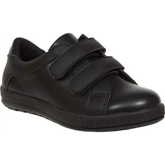 Boys' Deer Stags Finn Two Strap Sneaker Black Synthetic Leather/Textile 12 M