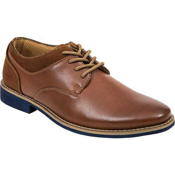 Boys' Deer Stags Jax Oxford Dark Luggage Simulated Leather 7 M