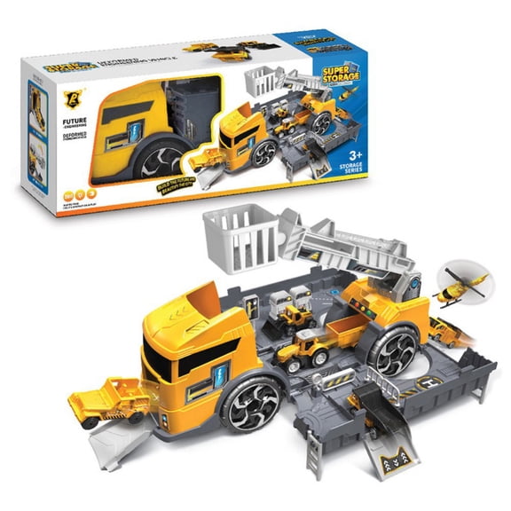 Boys Deformation Engineering Vehicle Toy Set Deformation Car Toy -- Deformable Scene Car, Engineering Car Mode, Simulation Model, One Car Dual-purpose