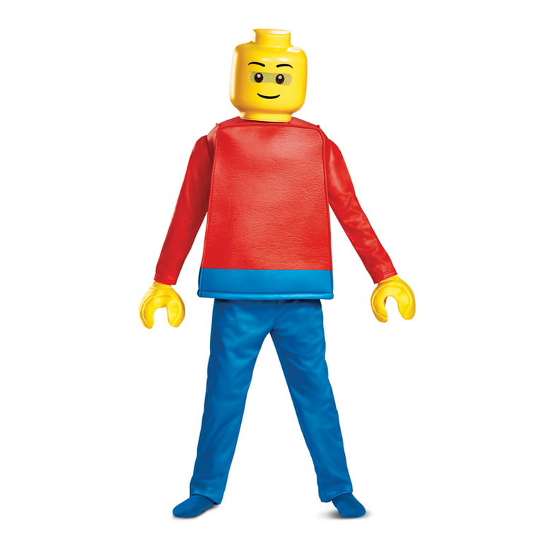 Boys Deluxe Lego Guy Costume size Medium 7-8