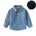 thumbnail image 1 of Boys Denim Jacket Long Sleeve Button down Blue Jacket Lightweight Jacket 4-5 Years Boy Clothes, 1 of 4
