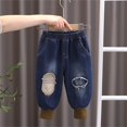thumbnail image 1 of Boys Denim Jeans, Boys' Pants Tapered Pants Casual Distressed Brushed Jeans Fashionable Pants For Children Children's Pants, 1 of 9