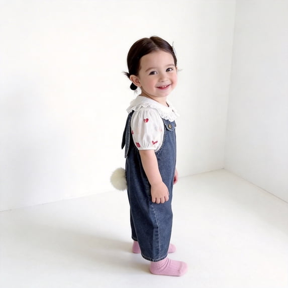 Boys Denim Overalls Romper Bunny Ear Kids Easter Outfit Girl with Tail Jeans Jumpsuit 3T Clothes Boy