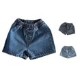 thumbnail image 1 of Boys Denim Shorts Casual Solid Infant Classic Short Pants Summer Breathable Soft Blend Comfortable Playwear 6-9 Months, 1 of 4