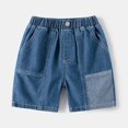 thumbnail image 1 of Boys Denim Shorts Casual Wide Leg Cargo Jean Shorts Boys Fashion Kids Boys Clothes 4-5 Years Cute&nbsp;Boy&nbsp;Clothing, 1 of 6