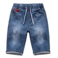 thumbnail image 1 of Boys Denim Shorts Children's Summer Lightweight Blue Casual Durable Kids Clothes for Ages 3-12, 1 of 8
