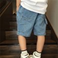 thumbnail image 1 of Boys Denim Shorts Classic Baggy Denim Shorts with Pocket Boys Summer Clothes Boys Jeans Size 9-10 Years, 1 of 6