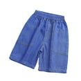 thumbnail image 1 of Boys Denim Shorts,Relaxed Fit Loose Elastic Waist Pocket Jean Shorts Boys Summer Clothes Teen 11-12 Years Boy Clothes, 1 of 2