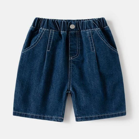 Boys Denim Shorts Slim Fit Elastic Waist Denim Shorts with Pocket Boys Outdoor Shorts Little Boys Shorts for Boys 4-5 Years Boys Clothes