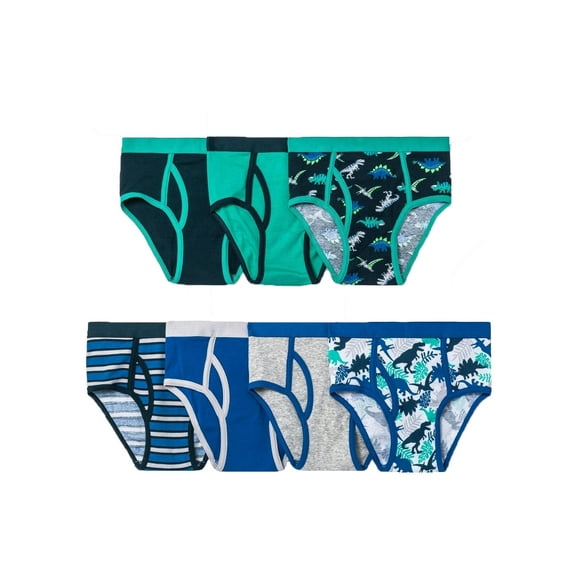 Boys' Dinosaur 7 Pack Cotton Briefs - XS