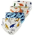 thumbnail image 1 of Boys Dinosaur Briefs - Toddler Cartoon Underwear 4 Pack Kids Boxer Briefs 7-8 Years Boy Shorts, 1 of 5