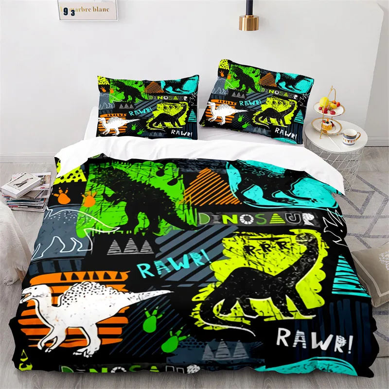boys-dinosaur-duvet-cover-animal-theme-bedding-set-microfiber-cartoon