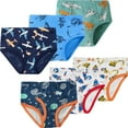 thumbnail image 1 of Boys Dinosaur Underwear Little Kids Excavator Briefs Childrens Cotton Breathable Rocket Panties Toddler Comfort 6 Pack Undies Size 4T, 1 of 6